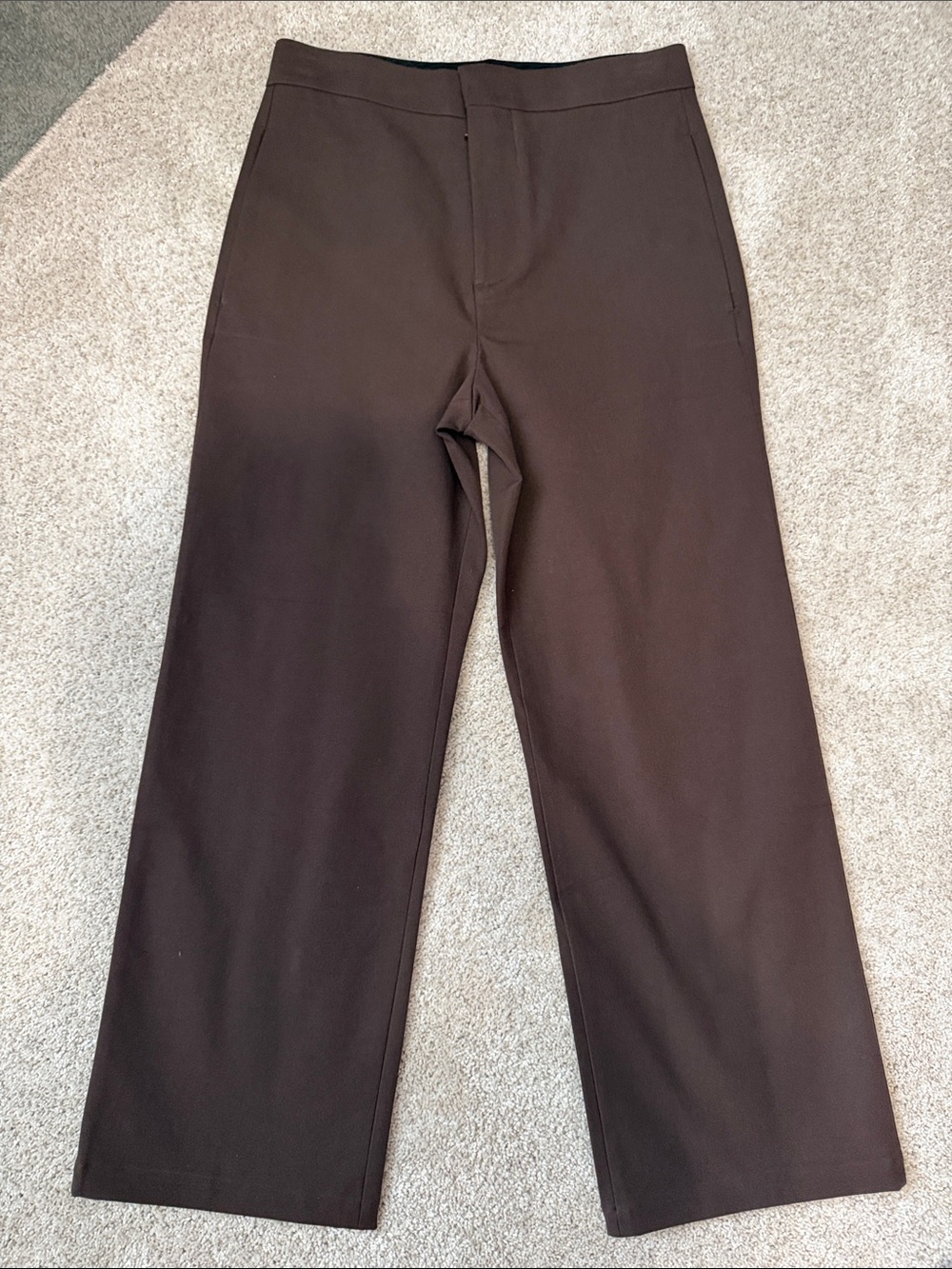 FRAME Women's Chocolate Brown Straight-Leg Pants
